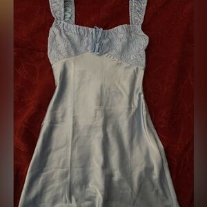 Princess Polly Satin Blue Mini Dress